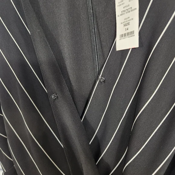 White House Black Market Surplice Striped Romper - Picture 10 of 12